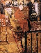 Edouard Vuillard Vial mother wearing a red jacket painting